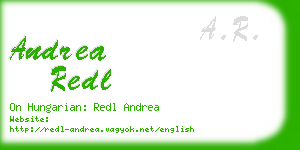 andrea redl business card